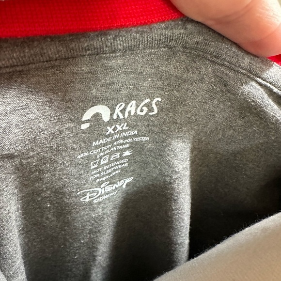 Rags Disney Adult Gray and Red Mickey Mouse T-Shirt size XXL - Picture 4 of 4